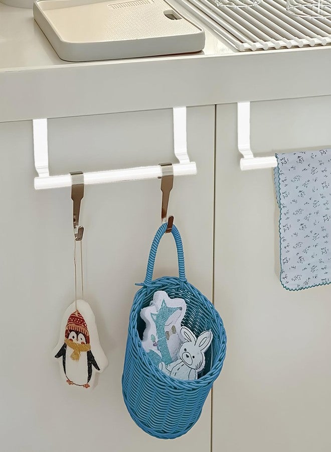 ARKLOID 2 Pack 9 Inch White Stainless Steel Towel Holder,Over Cabinet Door Bar - Image 4
